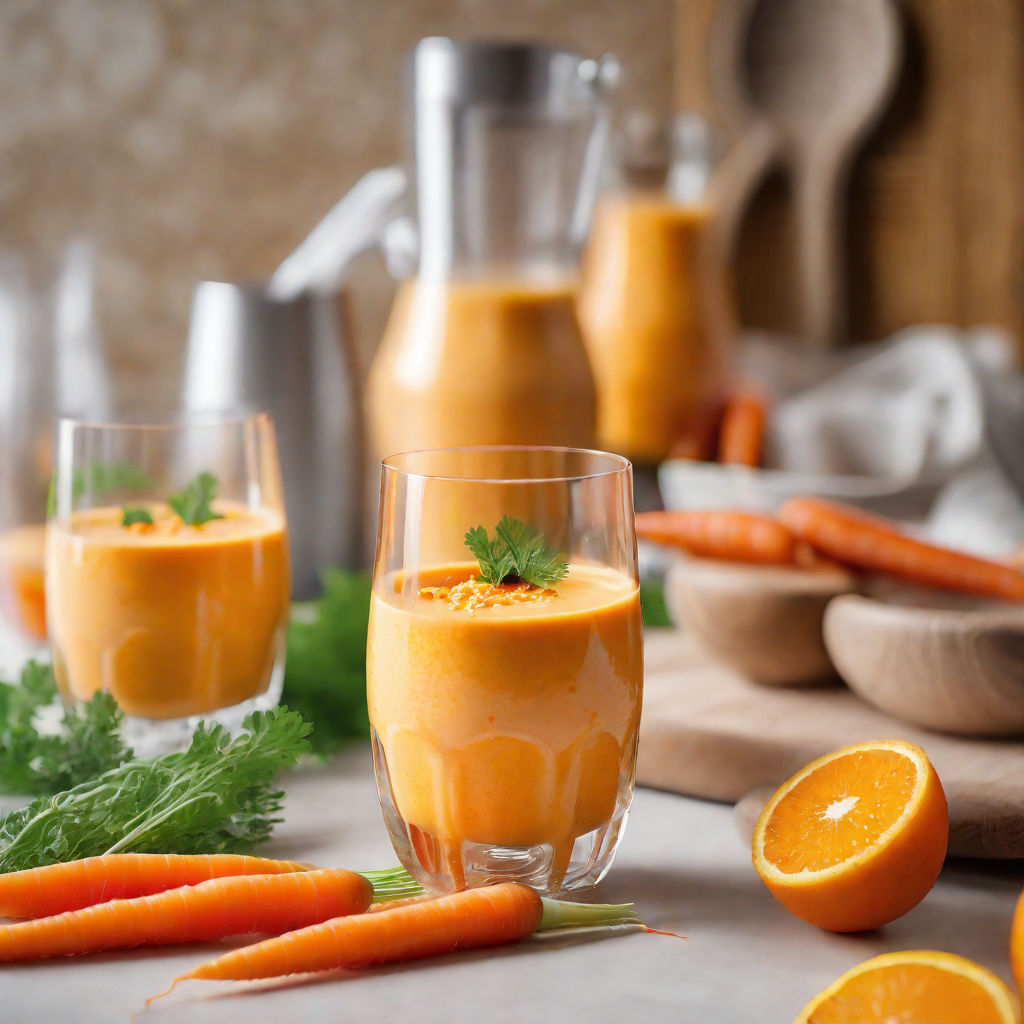 Carrot juice smoothie jug, paths Stock Photo by maxsol7