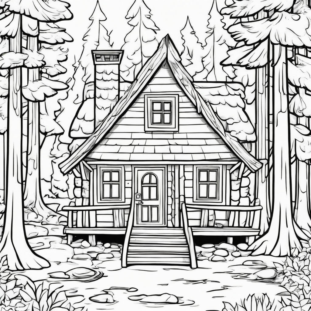 tree log coloring page