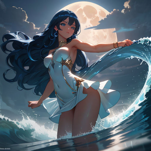 Anime full body woman water - Playground