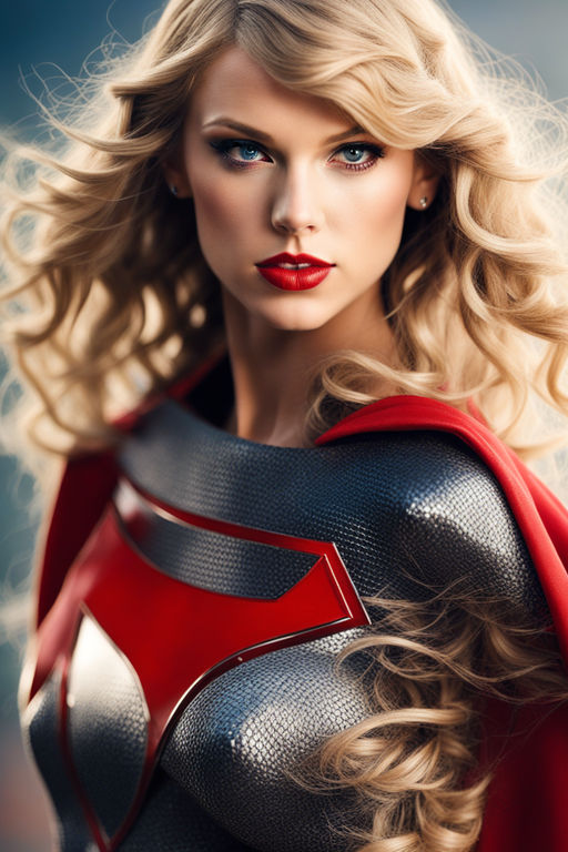 Taylor Swift Supergirl Pouty Red Lips