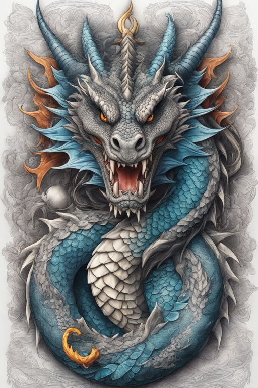 Detailed Japanese Dragon Tattoo | INKWEAR