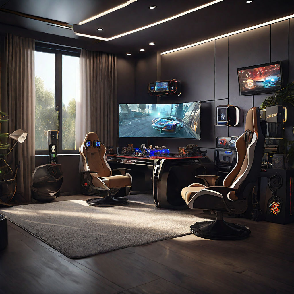 futuristic game room