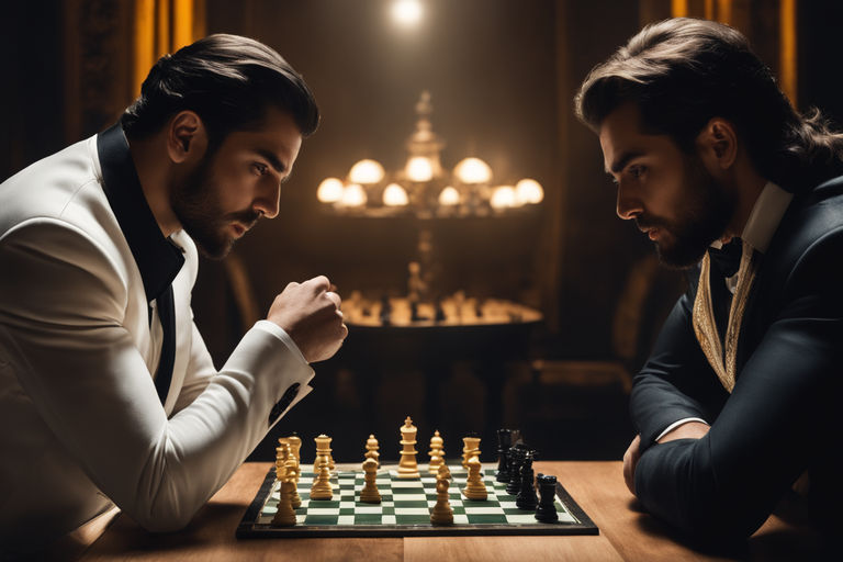 messi and cristiano ronaldo playing chess - Playground