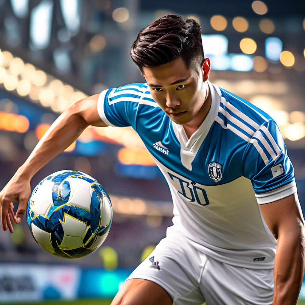 Muddy little soccer player in funny pose trying to crush soccer ball Stock  Photo | Adobe Stock