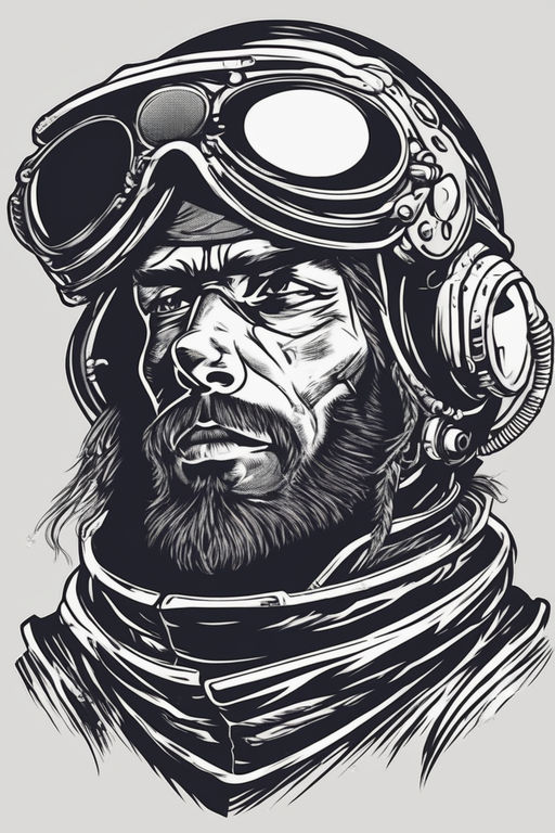 beard line drawing