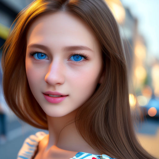 1girl, solo, cute, gray-blue eyes, brown hair, long hair, tall