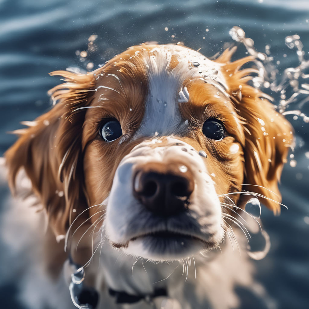 cute magic water spirit close macro portrait - Playground