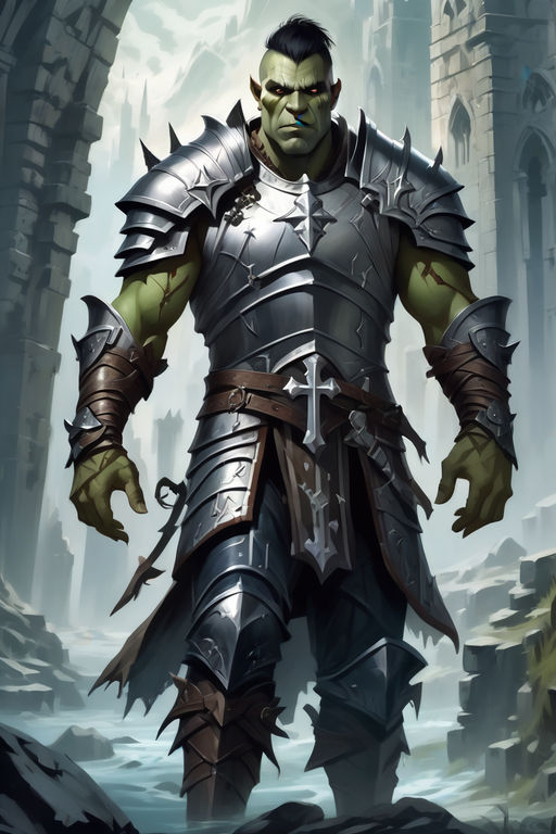 Orc warrior now starts with sword and shield in a plate bodypaint