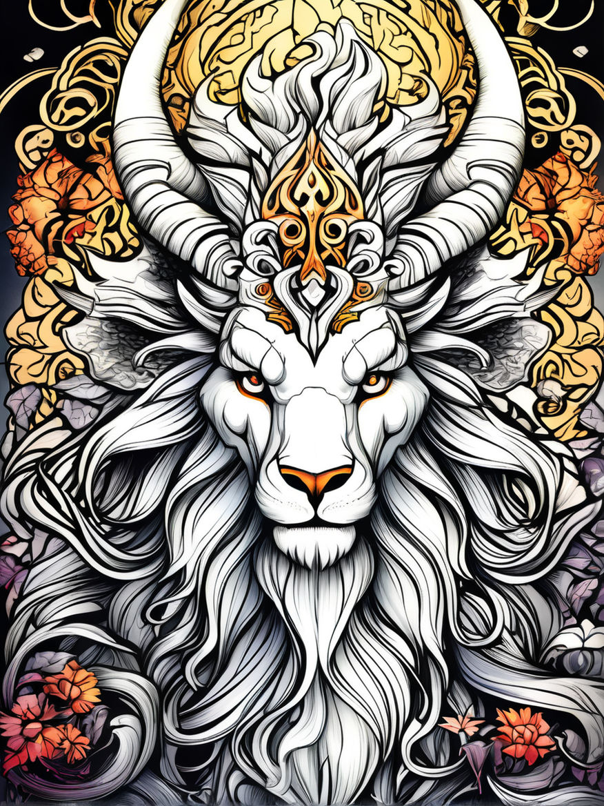 Tattoo Design Lion Geometric Download - Etsy