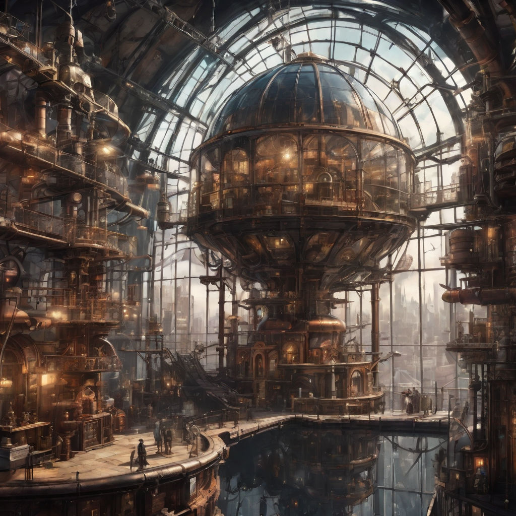 fantasy steampunk buildings