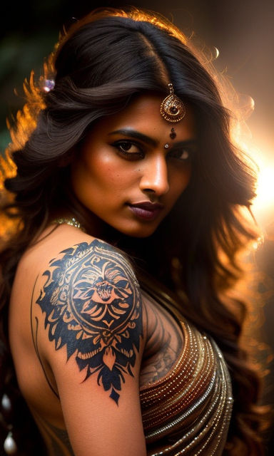 old-anteater684: Indian girl Tattoo design