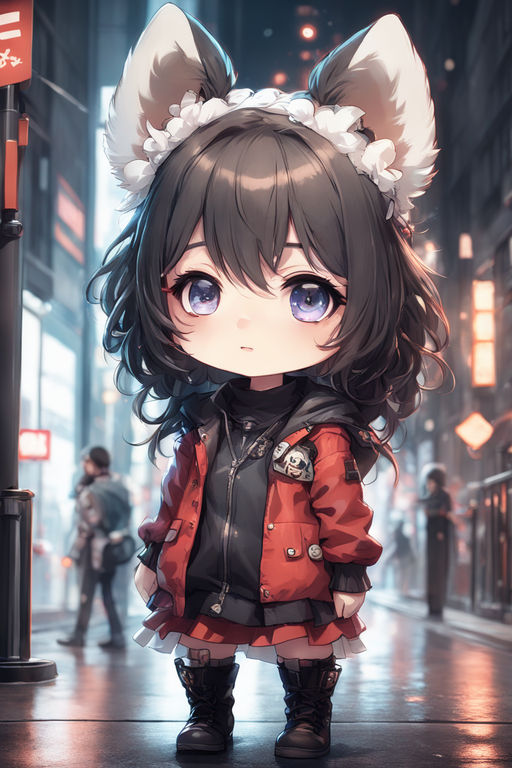 she wolf anime girl chibi