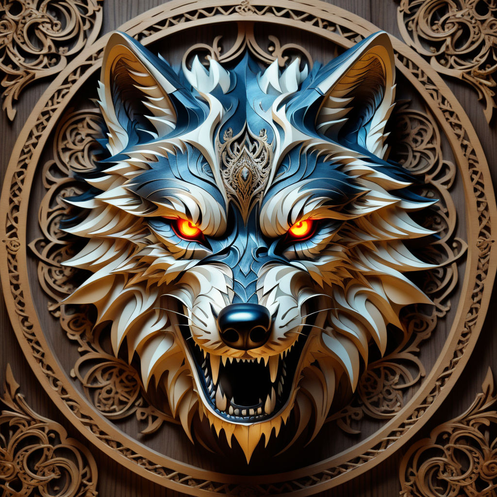 evil wolf art