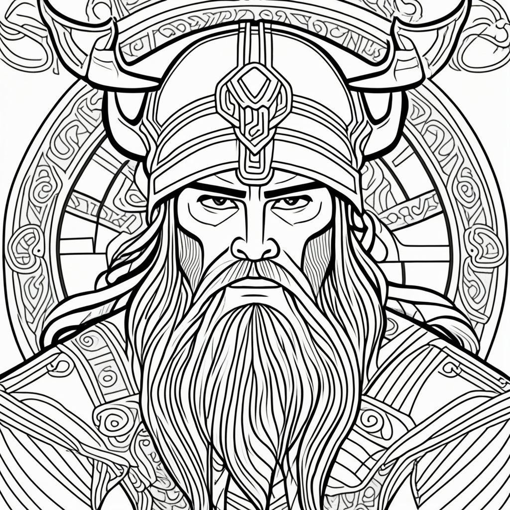 odinic themed coloring pages for kids