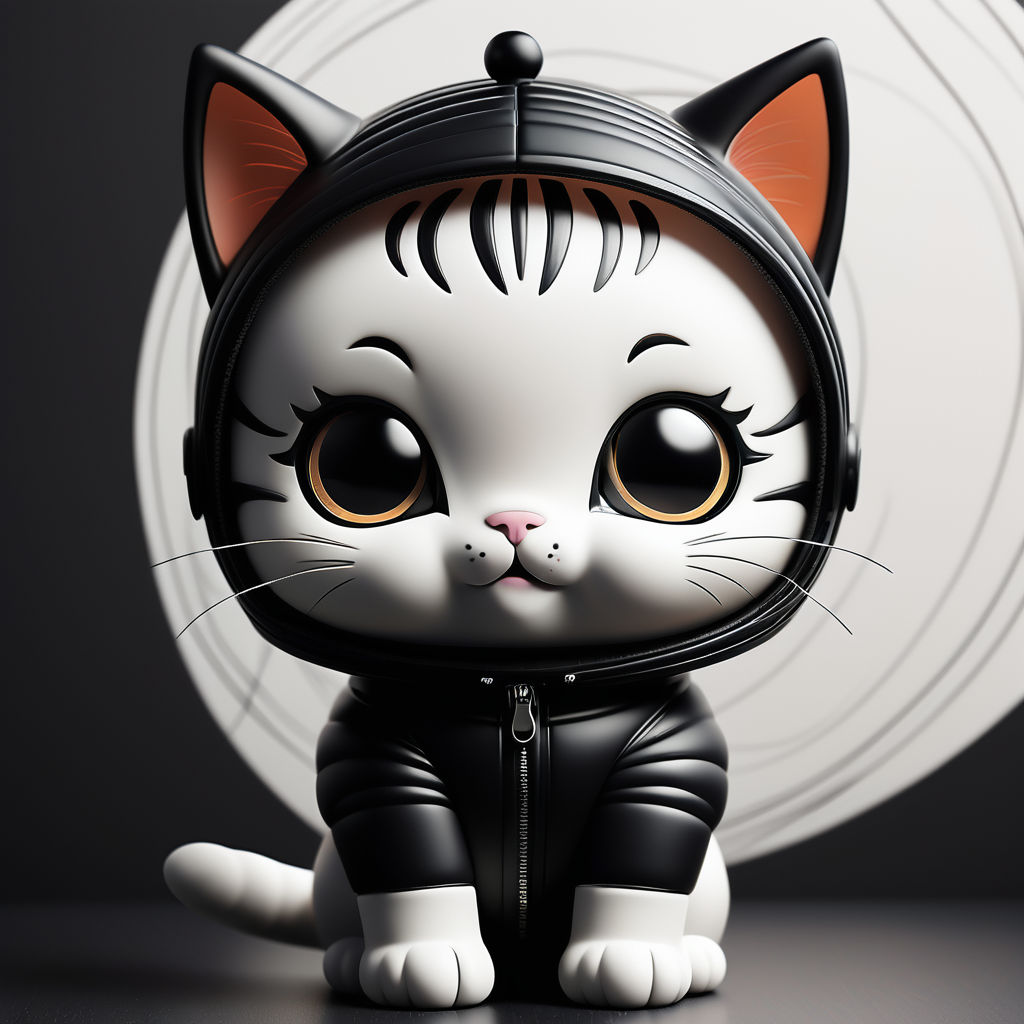 A cute Kawaii tiny hyper realistic baby CatWoman - Playground