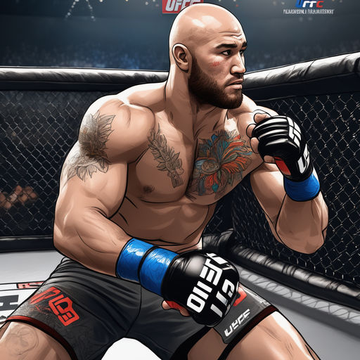 mma fighter drawing