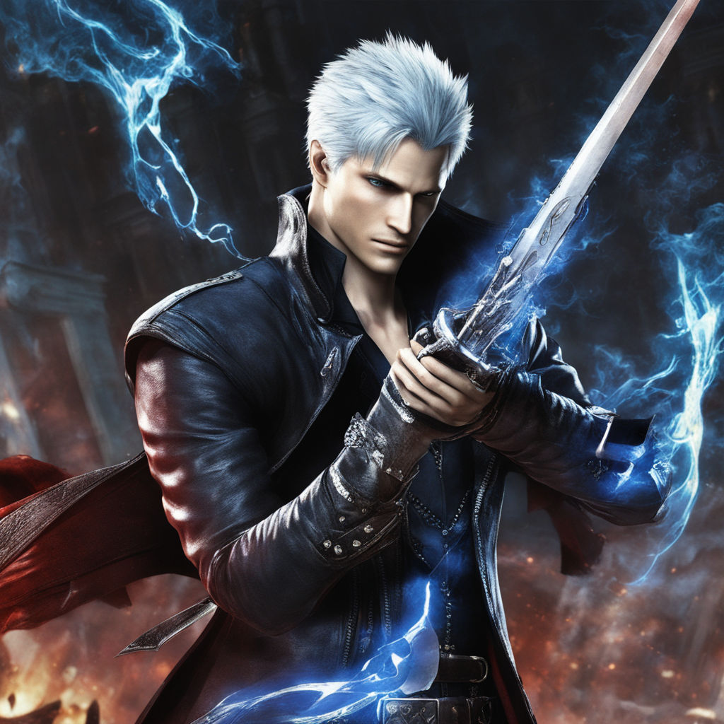 Dante & Electric Guitar - Characters & Art - Devil May Cry 3