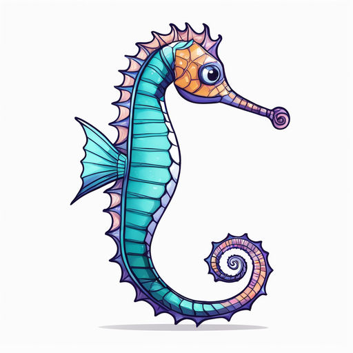 seahorse finding nemo drawing