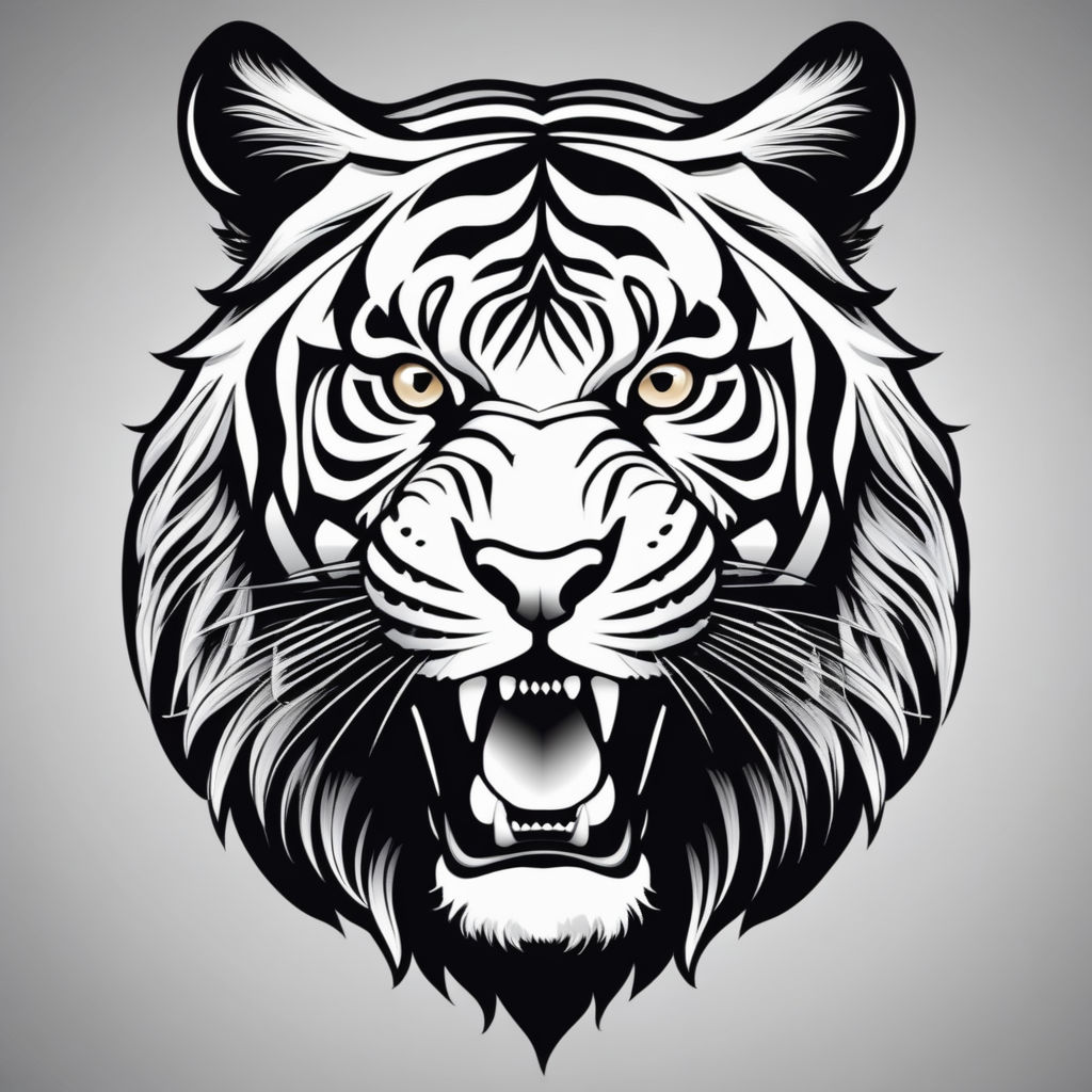 black and white tiger logo