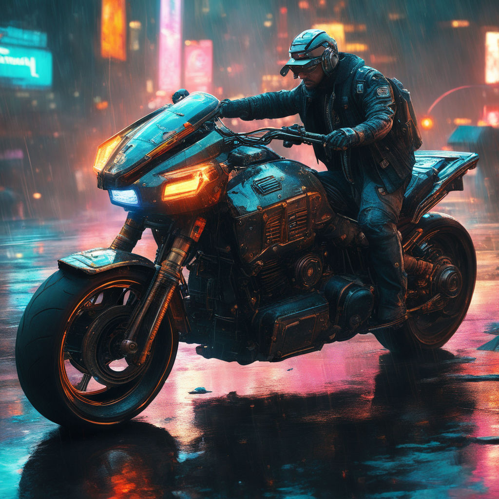 Wallpaper Motorcycle, Cyberpunk 2077, Cyberpunk for mobile and