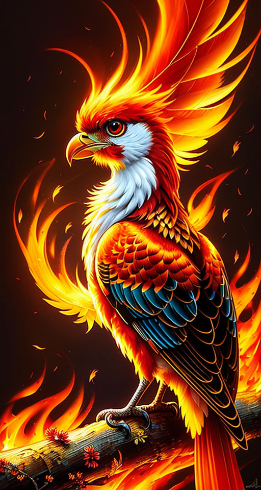 realistic phoenix bird drawings