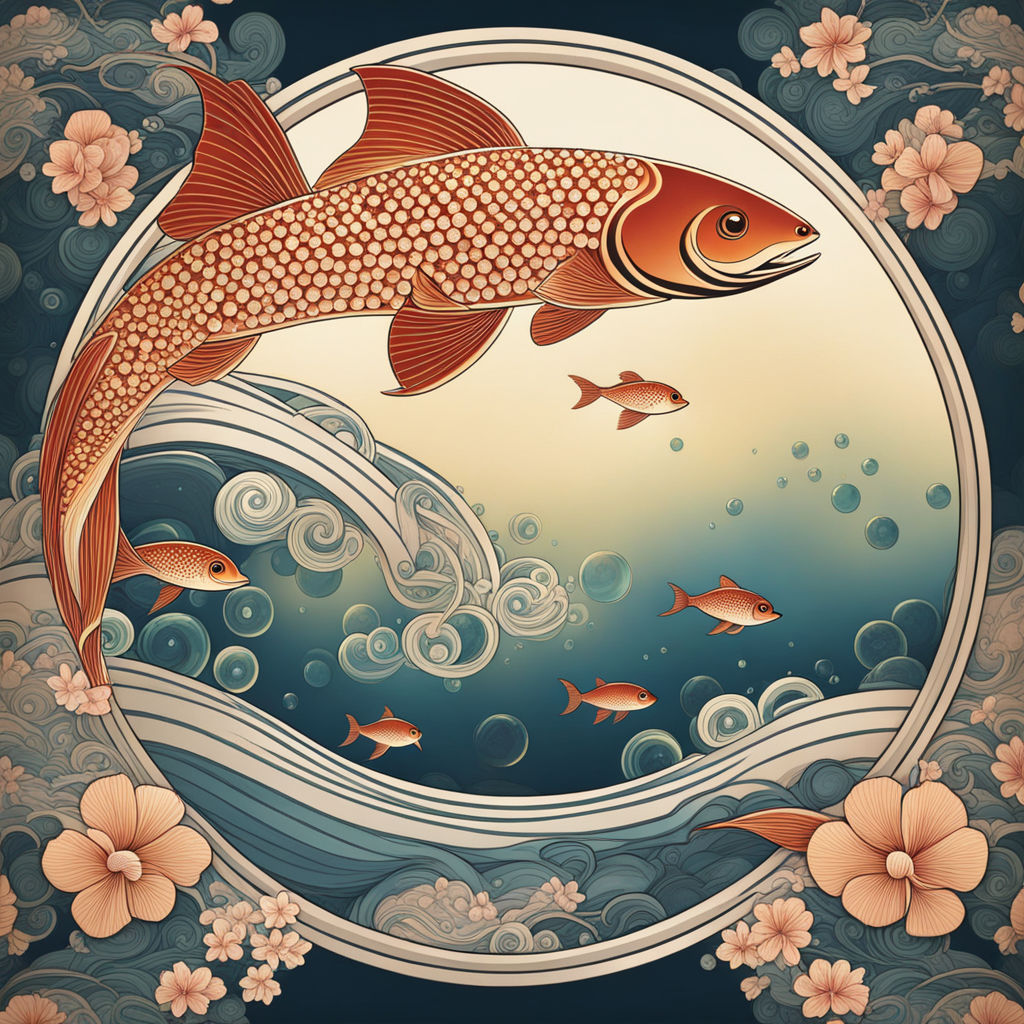 Japanese Koi Carp Art - Affiche de haute qualité - Photowall