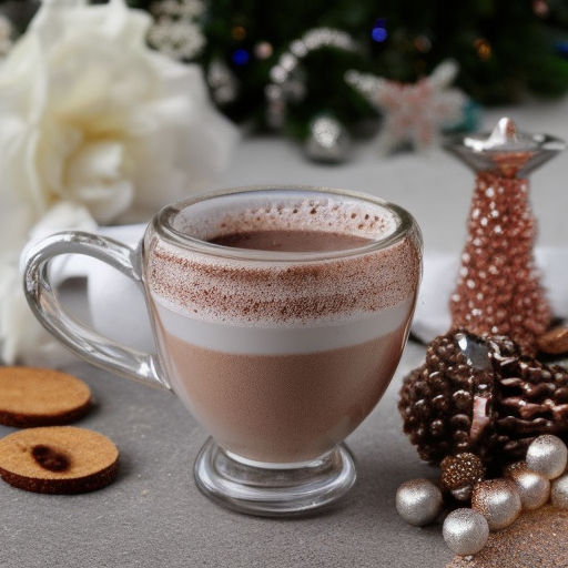 Leopard Print Christmas Themed Tumbler of Hot Cocoa with Whipped