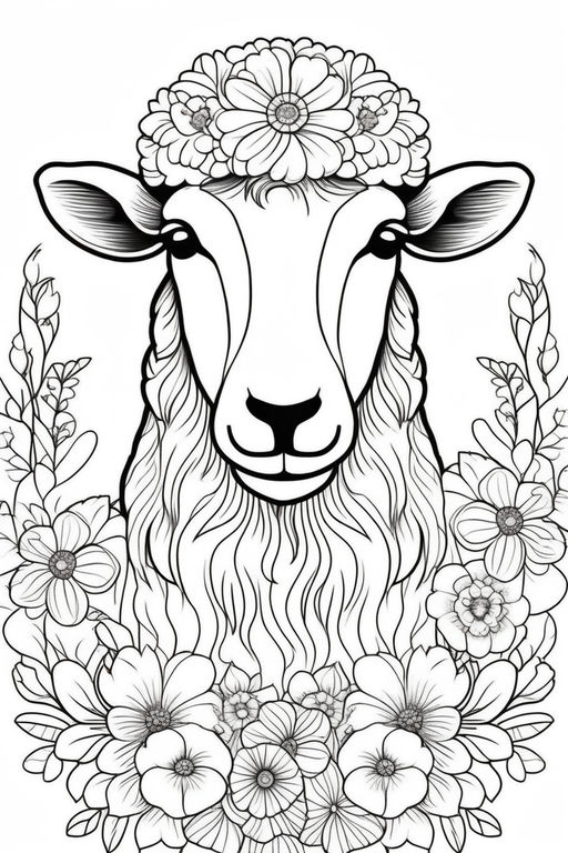 Sheep A Cute Adult Coloring Book: Amazing Cute, Loving and Beautiful Sheep  Hand-drawn Designs For Adults, Seniors to Color for Stress Relief and