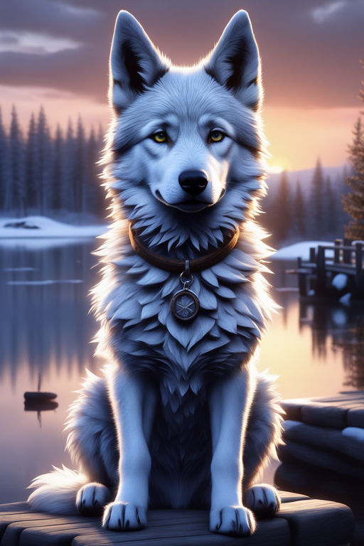 anime white wolf wallpaper