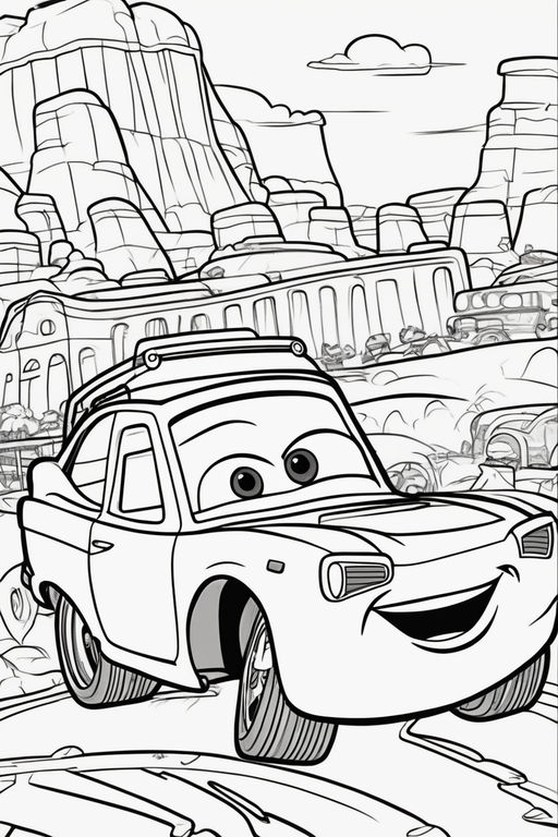 cars coloring pages sally