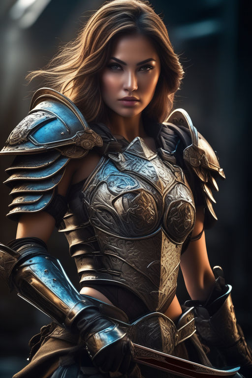 realistic female plate armor