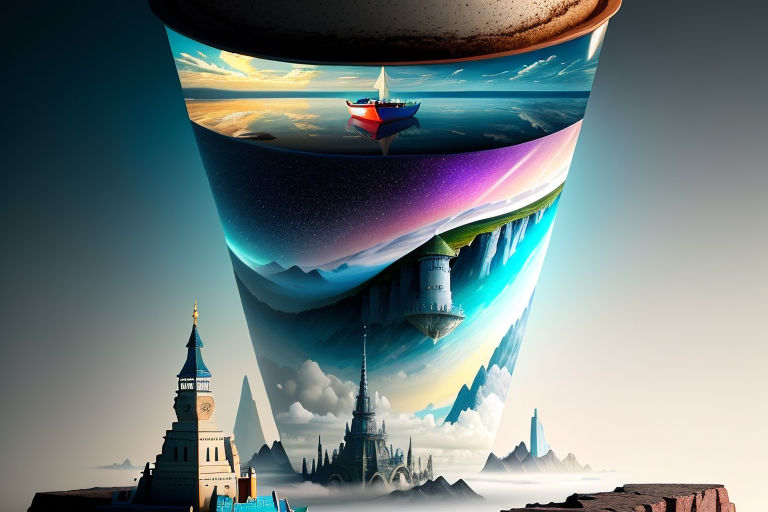 Giant Coffee Cup // magical Photoshop composite by @misskatyenglish