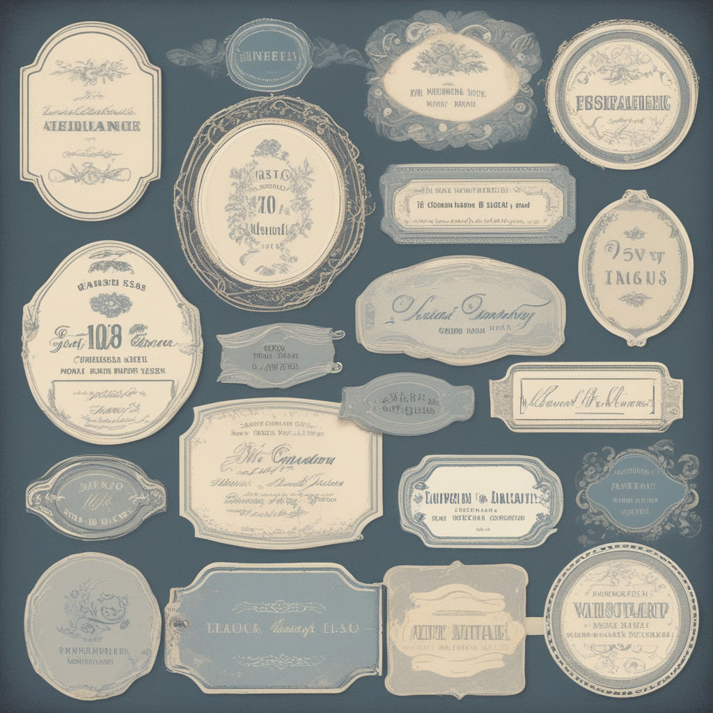 9 Sets of Free Vintage Labels