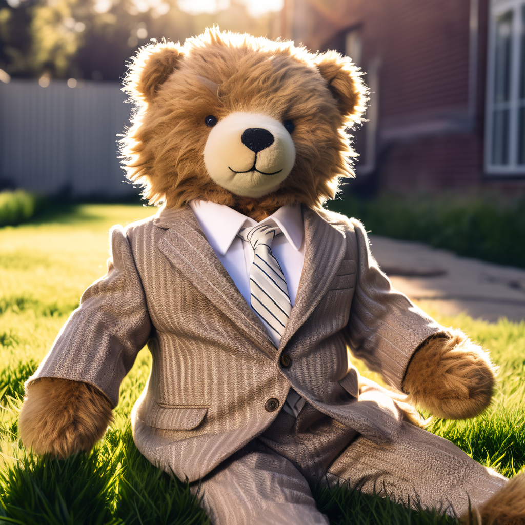 Teddy bear sale in a suit