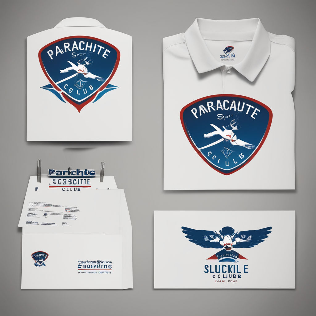 Premium Vector | Combination parachute logo