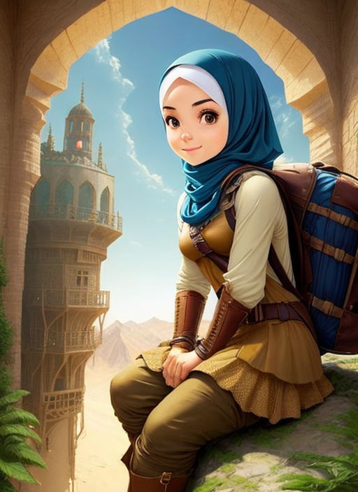 Anime girl/with hijab/so cute anime girl pictures with hijab/for