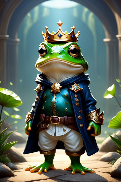 Highly detailed king frog - Playground