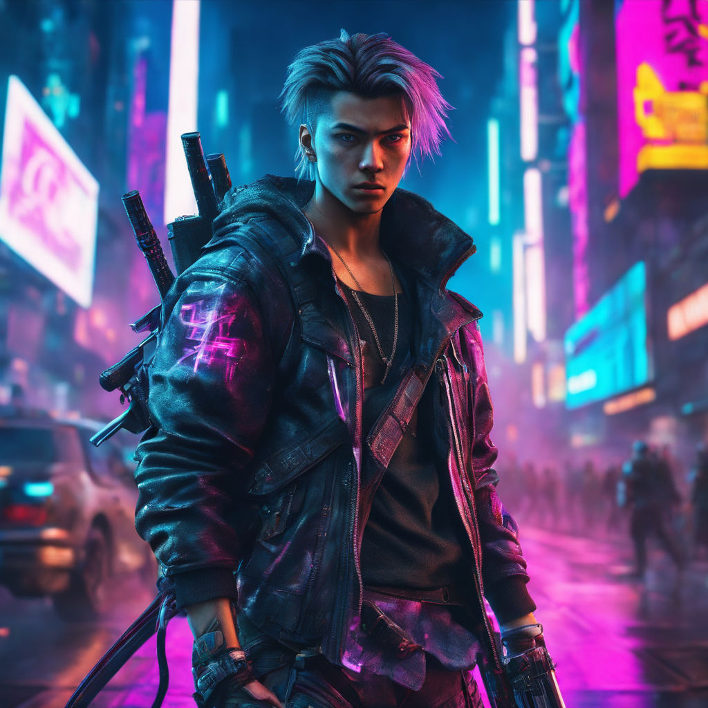 Samurai Wallpaper 4K, Cyberpunk 2077, Leather jacket