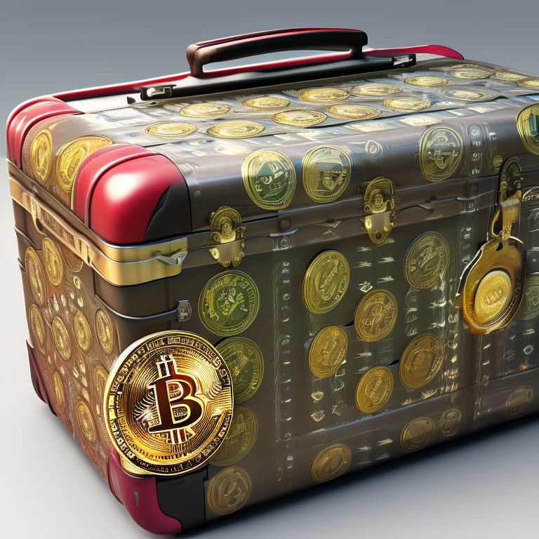 Bitcoin seamless pattern louis vuitton supreme Vector Image