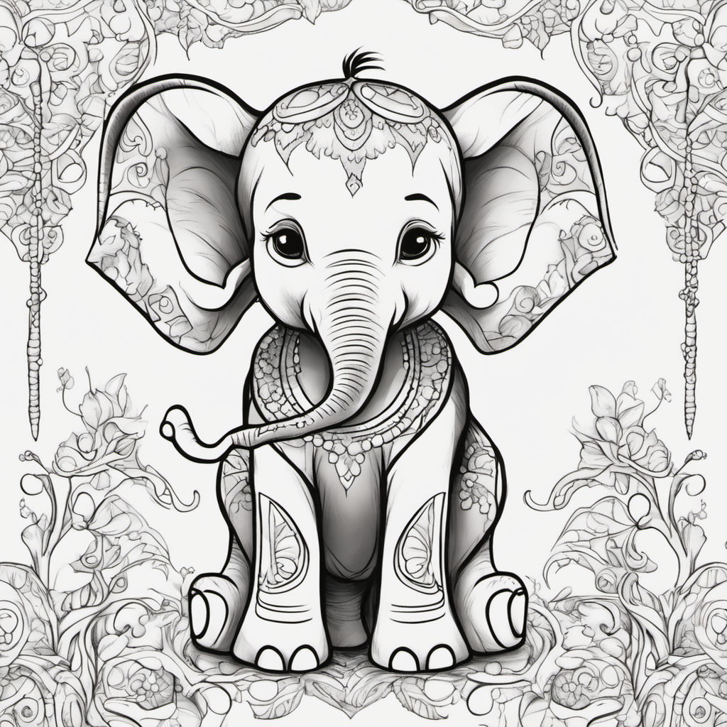Baby Elephant Outline Images  Browse 23634 Stock Photos Vectors and  Video  Adobe Stock