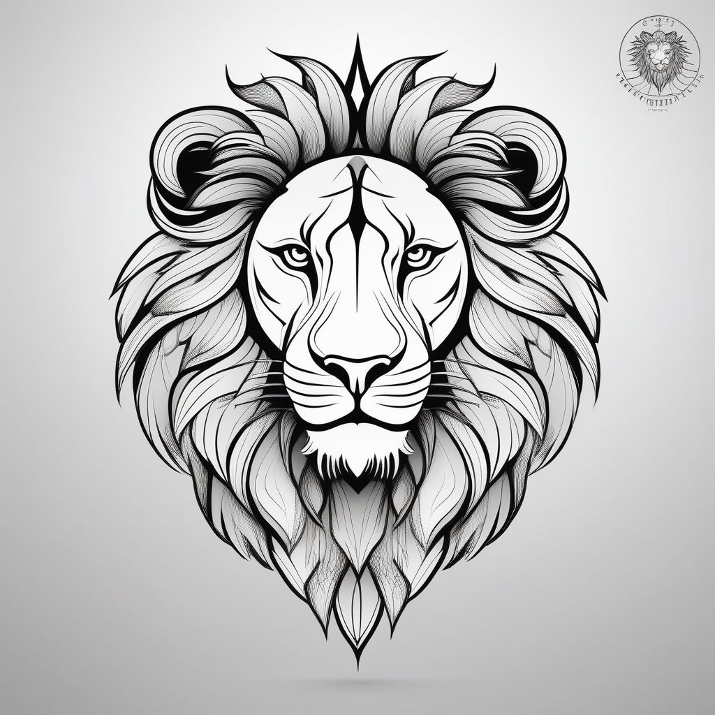 Poligon Lion Black White Vector Stock Vector - Illustration of head,  dominant: 268583197