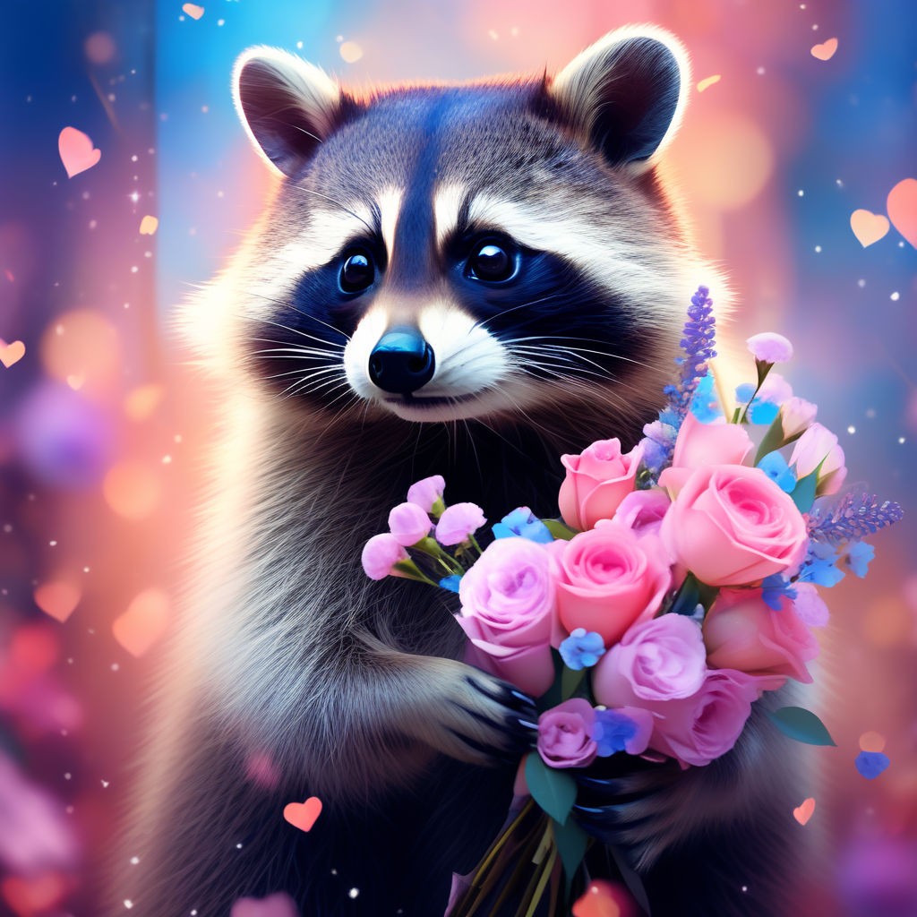 Premium AI Image  A cute adorable baby raccoon rendered in the style of  childrenfriendly cartoon animation fantasy style generative ai