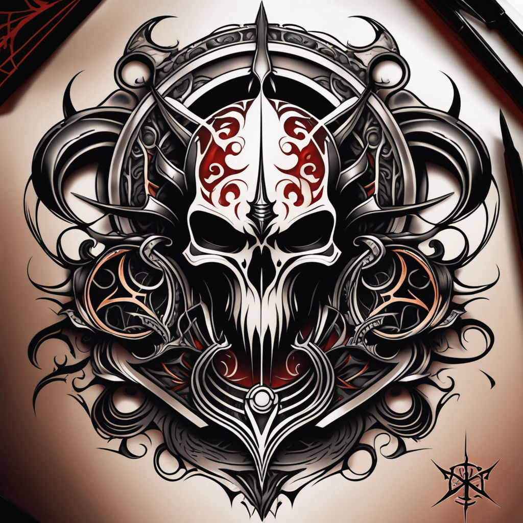 Tribal God Of War: Ragnarok Tattoo Idea - BlackInk AI