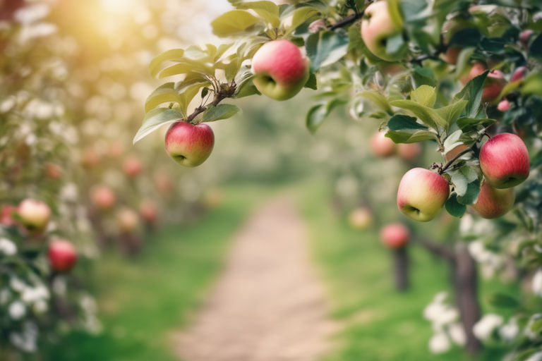 apple orchard wallpaper