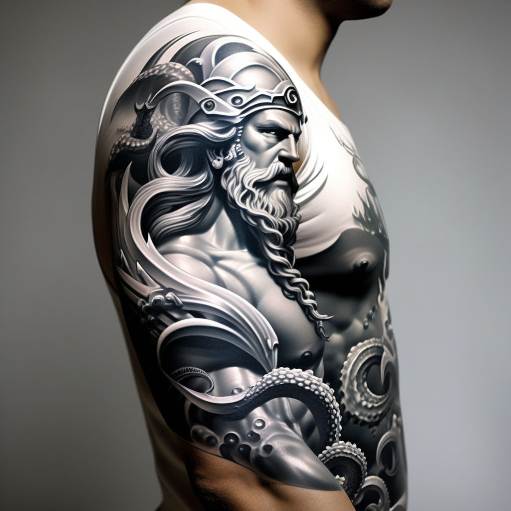 Instagram photo by TattooSnob • Aug 2, 2016 at 5:47pm UTC | Tattoos, Poseidon  tattoo, Sleeve tattoos