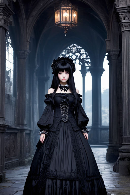 Voraciousmoga Style Goth Girl, Dark Lacey Clothing & More, AI Art  Generator