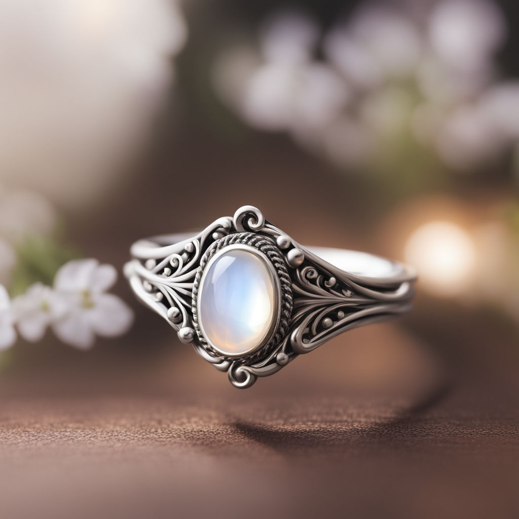 Large Moonstone Ring | Bluemoonstone Creations