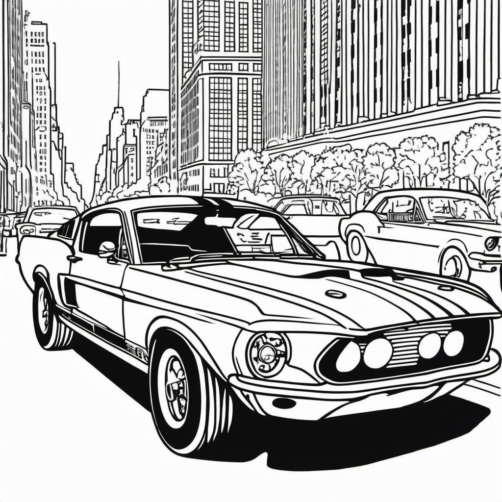 coloring pages cars mustang