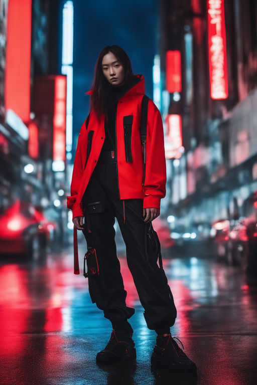 Well lit fashion portrait in a cold snowy day of a woman wearing a metallic  inflatable oversized bubble puffer jacket designed by moncler and  balenciaga, in desert sharp focus, clear, intricate, cinematic