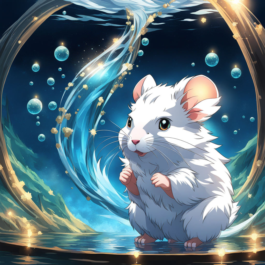 a cute hamster beside of porcelain bowl - AI Generated Artwork - NightCafe  Creator